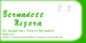 bernadett mizera business card